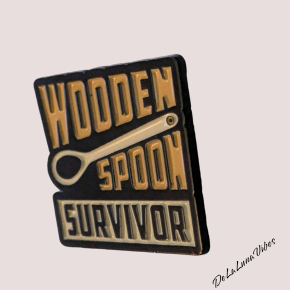 3/$12 NEW Hilarious "Wooden Spoon" Survivor Enamel Pin - Picture 2 of 3